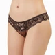 Трусы-стринги женские из хлопка и кружева Felisiya Lingerie Шоколадный 210-111/атл М (2000002928010) - изображение 1