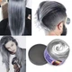 Временная краска-воск для волос Melao серебристая Silver Gray Цветной воск для волос 120 ml - изображение 3