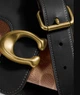 Кожаная женская сумка через плечо Coach Tabby Shoulder Bag 26 With Signature Canvas Tan Black черная (339000) - изображение 4