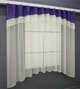 Кухонна гардина VR-Textil № 036к арка молочний із фіолетовим 280х170 см (52-0852) - зображення 2