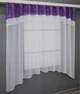 Кухонна гардина VR-Textil № 036к арка білий із фіолетовим 280х170 см (52-0853) - зображення 2