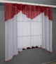Кухонный тюль арка с ламбрекеном VR-Textil № 025к белый с красным 280х170 см (52-0863) - изображение 2