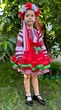 Костюм український Троянда зелена р.80-116 червоний (Ku041) - изображение 1