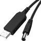 Кабель для роутера USB 5V на 12V DC (5.5 х 2.1) 1м, повышающий переходник для роутера от повербанка (0392) - изображение 3