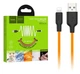Кабель Hoco X21 Plus (USB to Lightning / 2.4A) / спеціально для iPhone / довжина кабелю 1 метр / (black & orange) - зображення 1