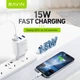 Мережевий зарядний пристрій Bavin PC906Y 15W 3xUSB-A 5V 3.0A White (C-PC906Y-W) - зображення 3