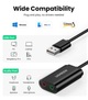 Звуковая карта UGREEN US205 USB 2.0 to 2x3.5mm Black (30724) - изображение 6
