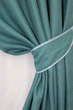 Комплект готовых штор VR-Textil Лен-блэкаут Лен Мешковина № 511ш Бирюзовый 150х270см 2 шт (30-295) - изображение 4