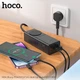 Мережевий фільтр Hoco NS4 1x220V+1хUSB+2хType-C 65W 3A PD/QC 4000W 1.5М електричний подовжувач швидка зарядка для пристроїв Android Iphone Чорний - изображение 6