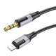 Кабель BOROFONE BL19 AUX Jack 3.5 to Lightning (1M) для iOS пристроїв iPhone iPad iPod Чорний - изображение 1