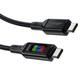 Кабель синхронізації та заряджання ACEFAST C7-03 Type-C to Type-C 5A, 100W, 1.2m, nylon, zinc connectors, LED, Black - зображення 3