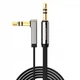 Аудио-кабель UGREEN AV119 3.5mm Male to 3.5mm Male Straight to angle flat Cable 2m Black (UGR-10599) - изображение 1