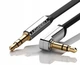 Аудио-кабель UGREEN AV119 3.5mm Male to 3.5mm Male Straight to angle flat Cable 2m Black (UGR-10599) - изображение 2