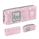 Пенал школьный для девочки Kite Pink is new Black 19х6.5х3.5 см 1 отделение прямоугольный на молнии розовый с серым (K24-642-9) - изображение 1