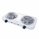 Електроплита портативна на 2 конфорки CROWNBERG СВ-3744 2000 Вт спіральна біла - зображення 2