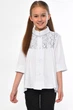Рубашка детская для девочки белого цвета Elegant рост 128 см (32 р) (182807) - изображение 1