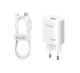 Сетевое зарядное устройство Bavin PC995Y 22.5W USB-A Super Quick Charge + кабель USB-A/Type-C White (C-PC995Y-C-W) - изображение 1