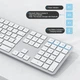 Бездротова клавіатура OMOTON KB515 Срібляста - зображення 5