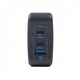 Зарядний пристрій Maxxter 1USB-A + 2USB-C (PD 65W+PD 18W + QC 3.0) (WC-PD65W-01) - изображение 3