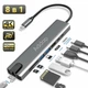 Мультифункциональный USB Type-C хаб Addap MH-04, 8 в 1: HDMI/HDTV + PD + USB C + SD + TF + RJ45 - изображение 1