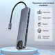 Мультифункциональный USB Type-C хаб Addap MH-04, 8 в 1: HDMI/HDTV + PD + USB C + SD + TF + RJ45 - изображение 6