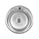 Мойка для кухни PLATINUM из нержавеющей стали 450 САТИН 450x450мм круглая врезная матовая 0.6мм с сифоном PLS-A19723 - изображение 1