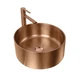 Мойка для кухни PLATINUM из нержавеющей стали Handmade PVD 380x380мм круглая накладная матовая 1мм медь без сифона PLS-A32527 - изображение 4
