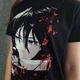 Футболка з бавовни чорна розміру L з малюнком Мікаси з аніме Attack on titan (Атака на титанів) унісекс - зображення 4
