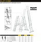 Алюминиевая стремянка Aloft Hobby трехсекционная 3х7 ступеней (DW307) - изображение 5
