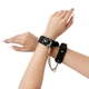 Наручники з екошкіри Art of Sex Handcuffs Emoji Чорні One Size - зображення 2