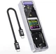 Чехол DOCKCASE Explorer Edition M2 SSD 10s Power Protection, SSD Detection Health Detection, Dual USB-C 3.2 Gen 2 Ports (10Gbps) поддерживает NVMe SSD до 4 ТБ - серебристый - изображение 1