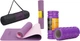 Набор Коврик спортивный Cornix TPE 183 x 61 x 0.6 см для йоги и фитнеса XR-0007 Plum/Rose+Массажный ролик Cornix EVA 33 x 14 см XR-0032 Violet - изображение 1