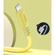 Дата кабель USB 2.0 AM to USB-C 1.0m soft silicone yellow ColorWay (CW-CBUC043-Y) - изображение 3