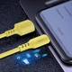 Дата кабель USB 2.0 AM to USB-C 1.0m soft silicone yellow ColorWay (CW-CBUC043-Y) - изображение 6