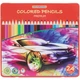Карандаши цветные Cool For School Premium, трехгранные, 24 цвета (CF15179) - изображение 1