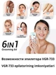 Женский многофункциональный аккумуляторный эпилятор с подсветкой VGR V-733 6в1 женская электробритва Green - изображение 10