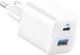 Мережевий зарядний пристрій Anker PowerPort 323 - 33W Dual-Port USB-C White (A2331G21) - зображення 1