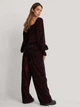Брюки женские NA-KD 1018-006679-0212 36 Бордовые (7325943089633) - изображение 4