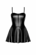 Платье под латекс Noir Handmade F308 Dreamer wetlook corset mini dress with front zipper Черное S - изображение 5