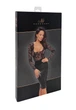 Сукня міді під латекс з мереживом Noir Handmade F295 Euphoria lace and wetlook midi dress Чорне M - зображення 7