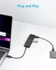 Anker USB C Hub, 4-портовый адаптер USB 3.0, ультратонкий 5 Гбит/с OTG, 60 см кабель, для MacBook, Mac Pro, Mac mini, iMac, Surface Pro, XPS, ПК, флэш-накопитель - изображение 5