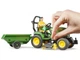 Набор игрушечный Садовый трактор John Deere с прицепом и фигуркой садовода, Bruder, 62104 - изображение 3