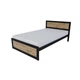 Кровать полуторная MebliRoMax Loft 120х200 Дуб Тахо /Черный (000083197) - изображение 1