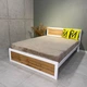 Ліжко двоспальне MebliRoMax Loft 140х200 Дуб Тахо /Білий (000083198) - зображення 1