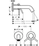 Наружная часть смесителя скрытого монтажа для раковины HANSGROHE Tecturis S 73350000 - изображение 3