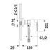 Змішувач для душу Lidz Latwa 010 (з душовим гарнітуром) (k40) LDLAT010WHI45426 White - зображення 2