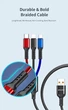 Шнур для зарядки телефону Awei CL-971 3в1 lightning, micro usb, type c (VS7006784) - изображение 7