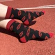 Женские носки 1 пара 36-41 р хлопковые высокие с дизайном - изображение 3
