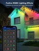 Govee Гірлянда Smart LED H705A Permanent Outdoor Lights, RGBIC, IP67, 30м, кабель прозорий - изображение 9
