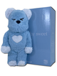 Статуетка Bearbrick x Valmuer Baby Blue 400% 28 см Medicom Toy Синій пухнастик - зображення 1